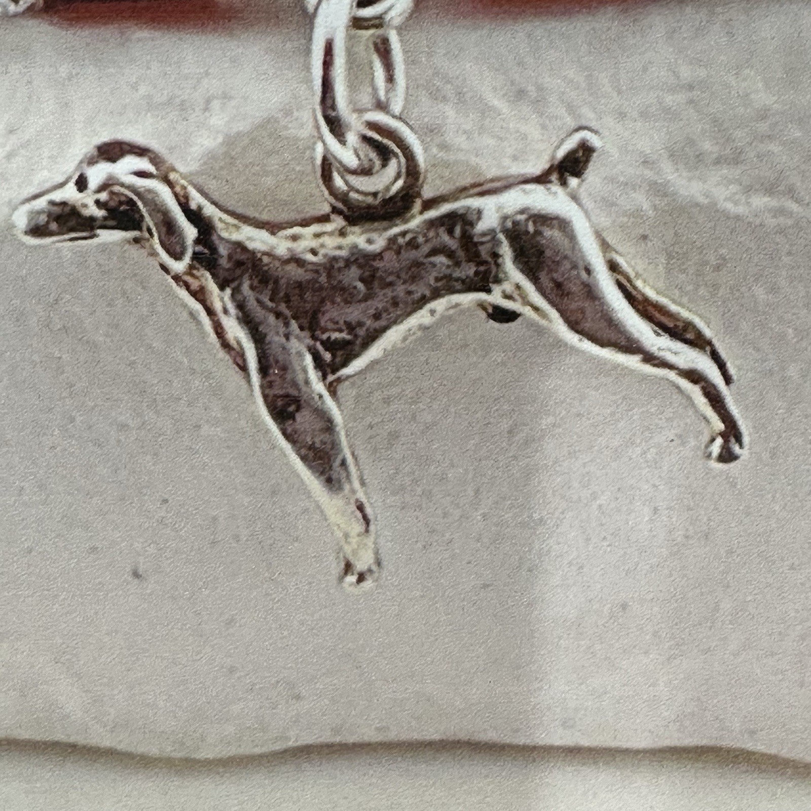 German Shorthaired Pointer Dog Charm Pendant 3D Figural Sterling Silver Hunting