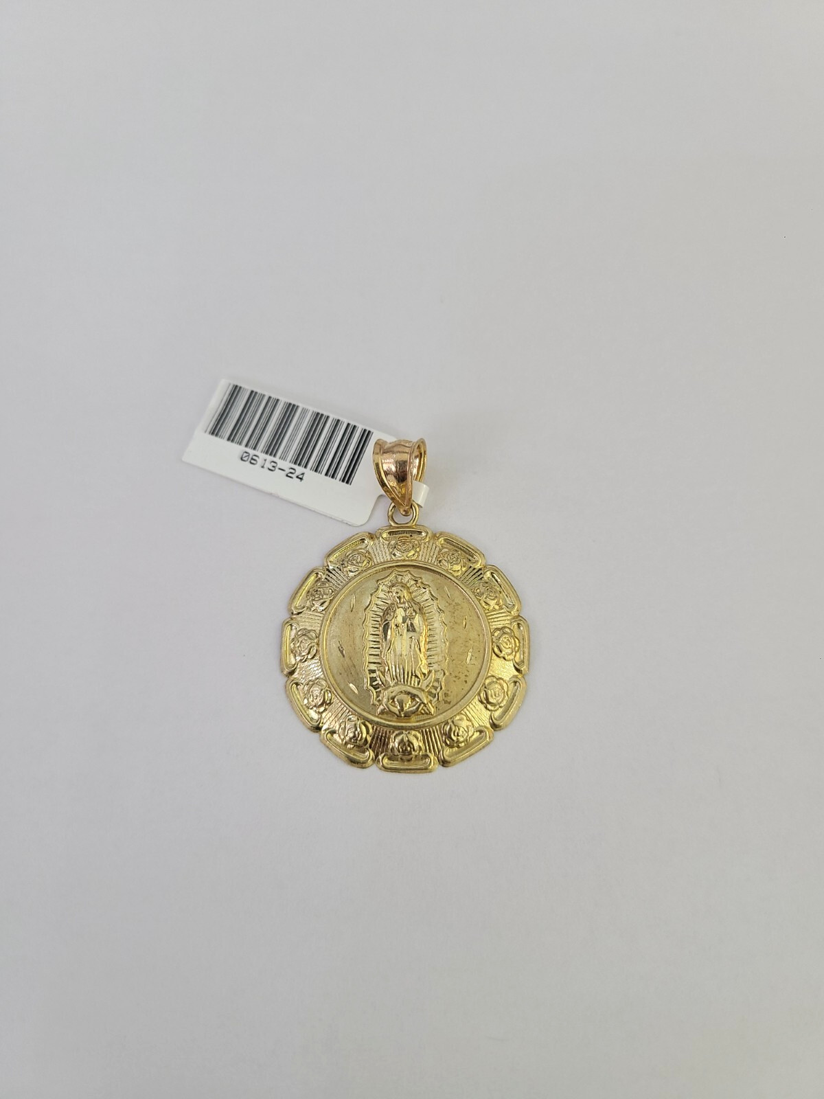 10k Virgin Mary Charm Pendant REAL 10Kt Religious Yellow Gold Genuine