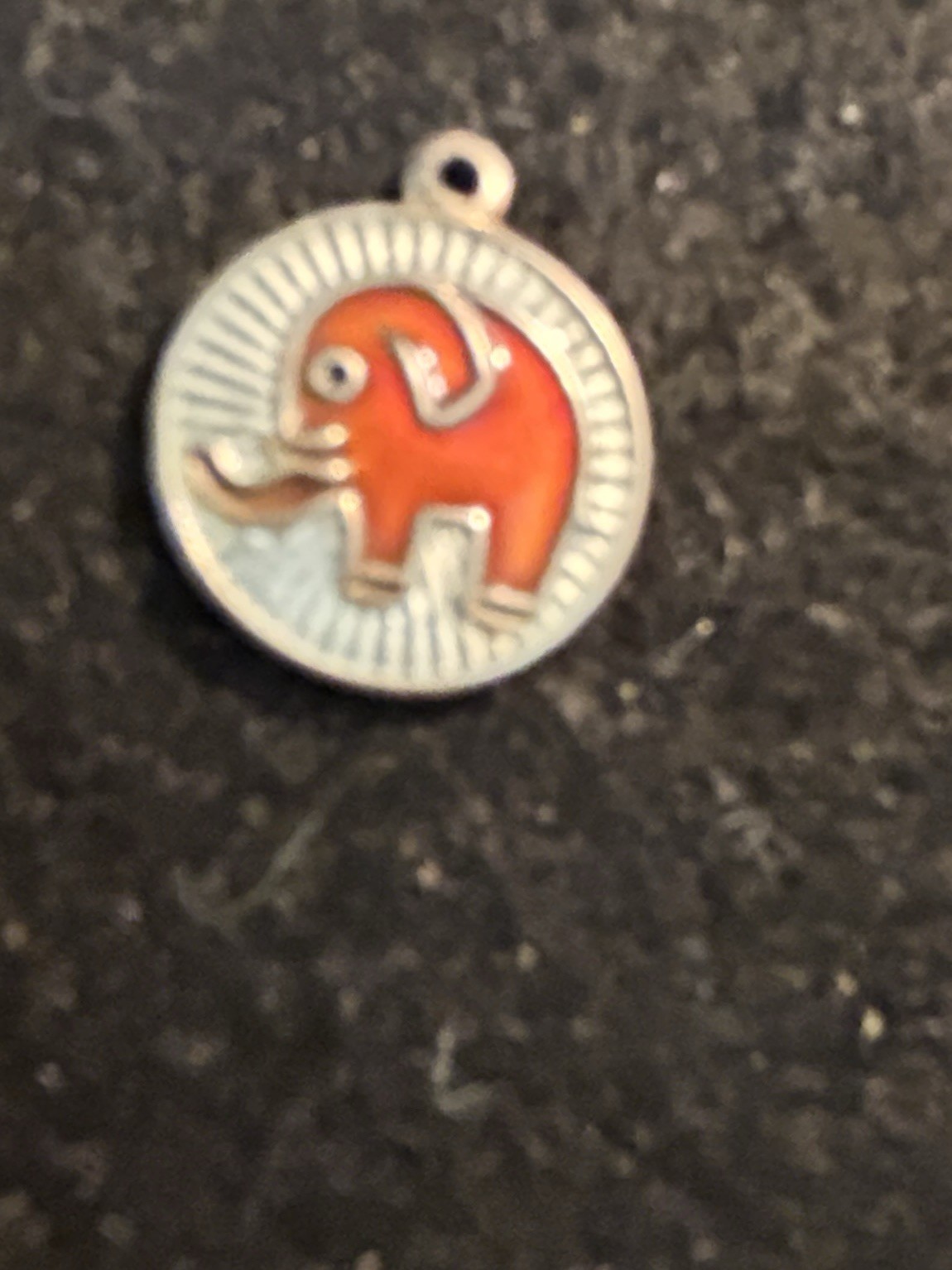 David Andersen RARE EXTREMELY RARE Sterling Silver Enamel LUCKY ELEPHANT CHARM