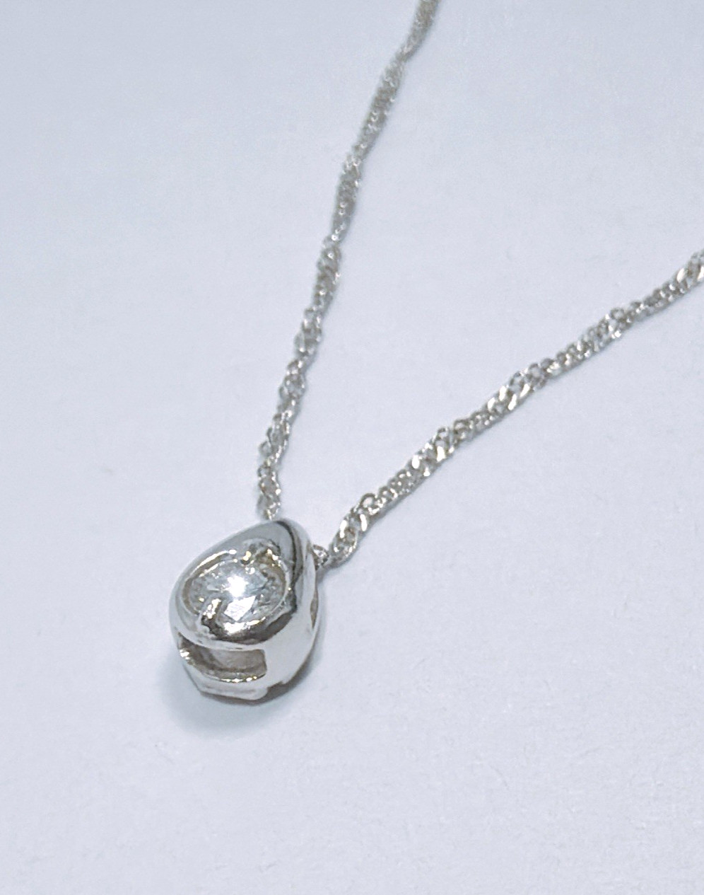 Necklace Pendant Diamond 0.1ct Platinum Pt1000 Pt850 Authentic 0135