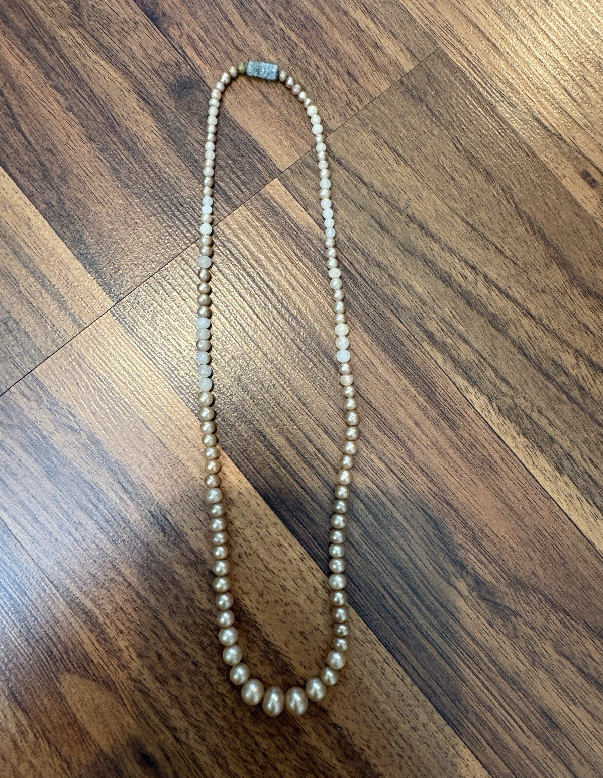 925 Sterling Silver Pearl Round Beaded Necklace Ball/Bead Chain Hook Clasp