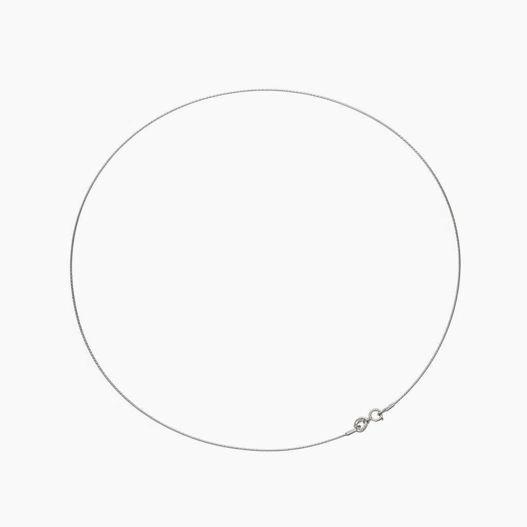 18ct 18k White Gold Fine Omega Collar Link Chain Necklace 1.56 Grams 41cm. New