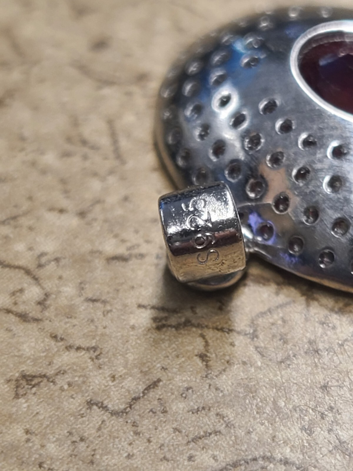 925 Ruby Reversible Pendant 3.4 grams