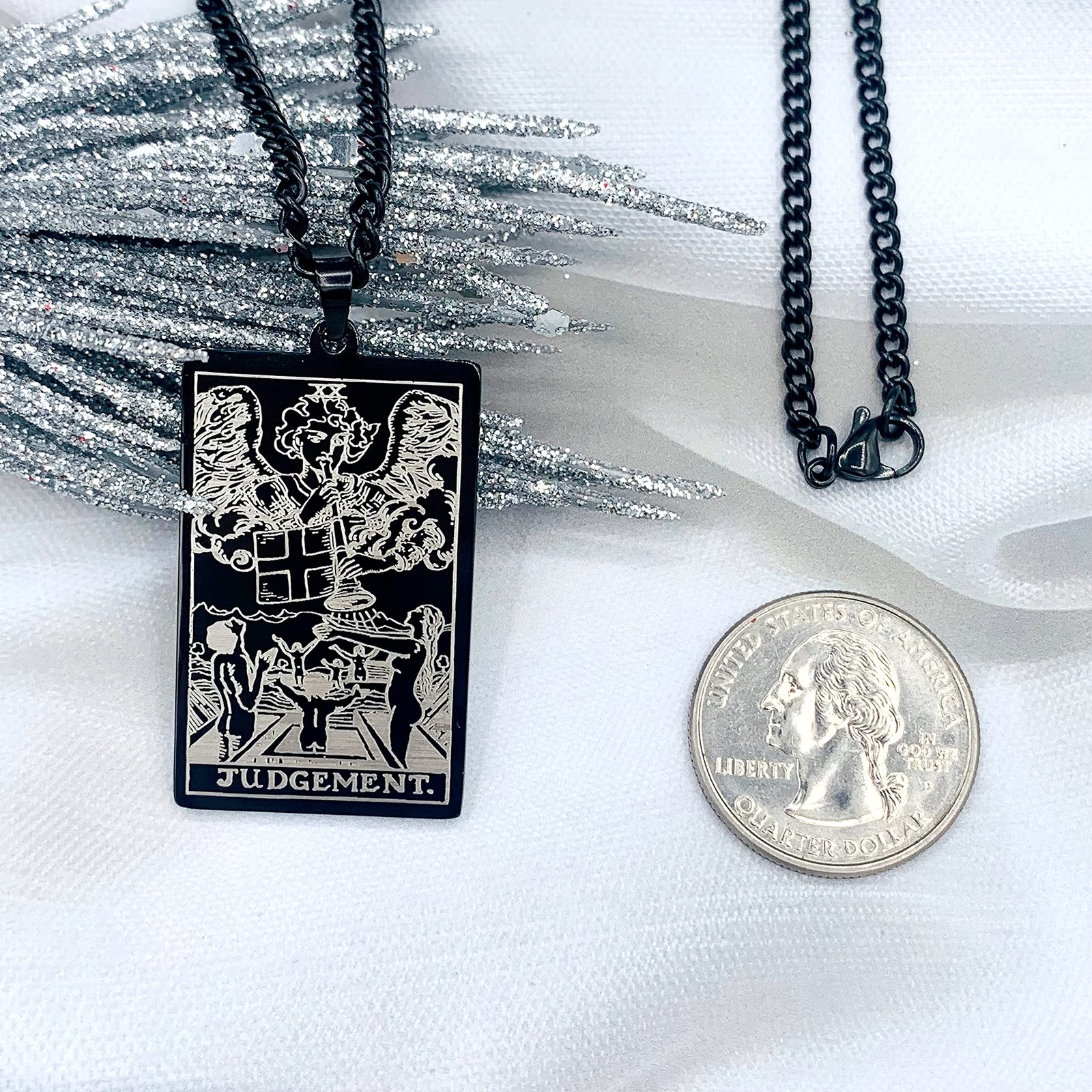 Judgement Chain Necklace – Tarot Necklace – Hip Hop Bikers Jewelry (Judgement)