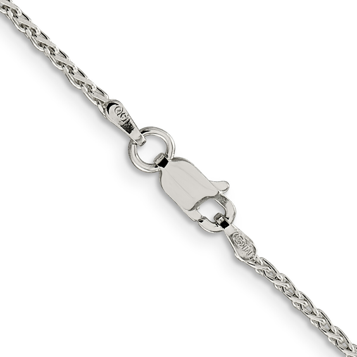 Sterling Silver D/C Spiga Chain 16″, 18″, 20″, 22″, 24″, 26″, 28″, 30″ Lengths
