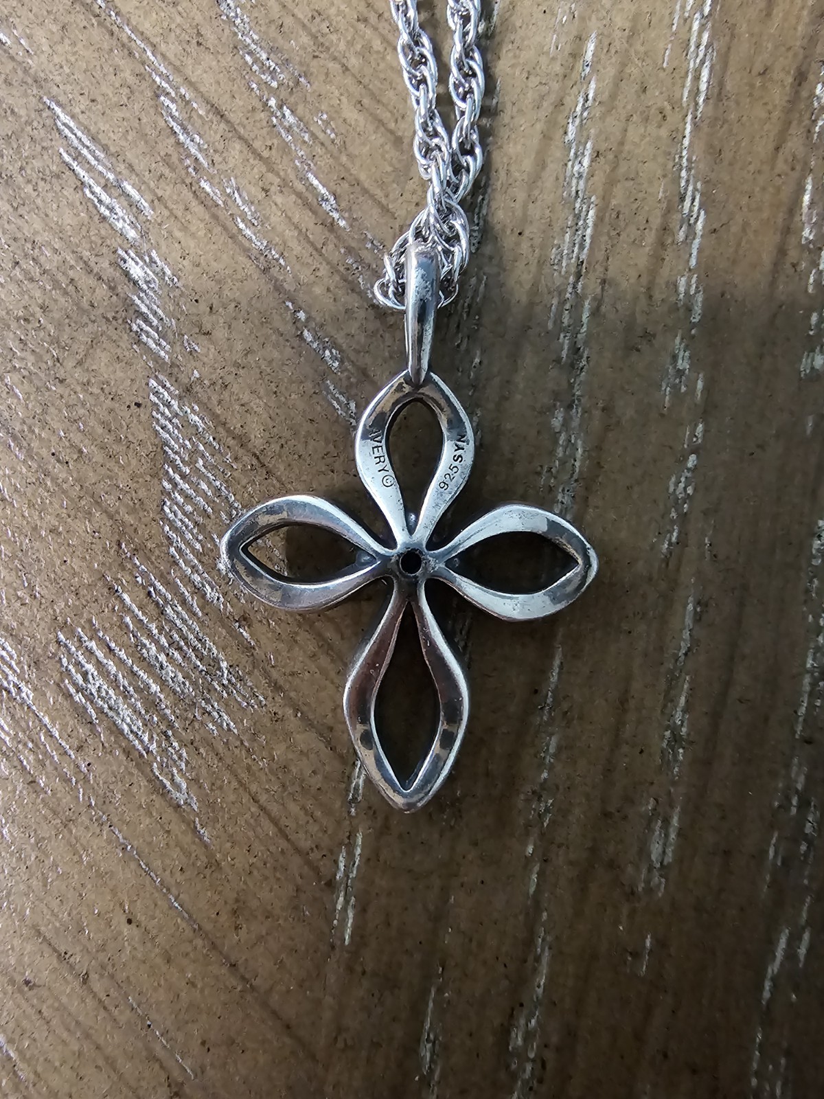 James Avery Remembrance Cross With Necklace June Birthstone