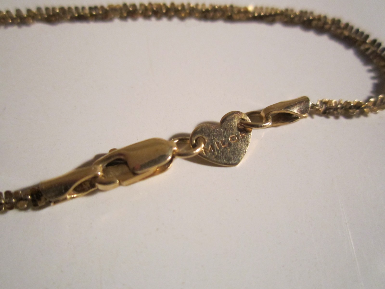 MILOR 14K GOLD NECKLACE 1.65g – 12″ LONG – SIGNED MILOR MARKED 14K AND 585 ITALY