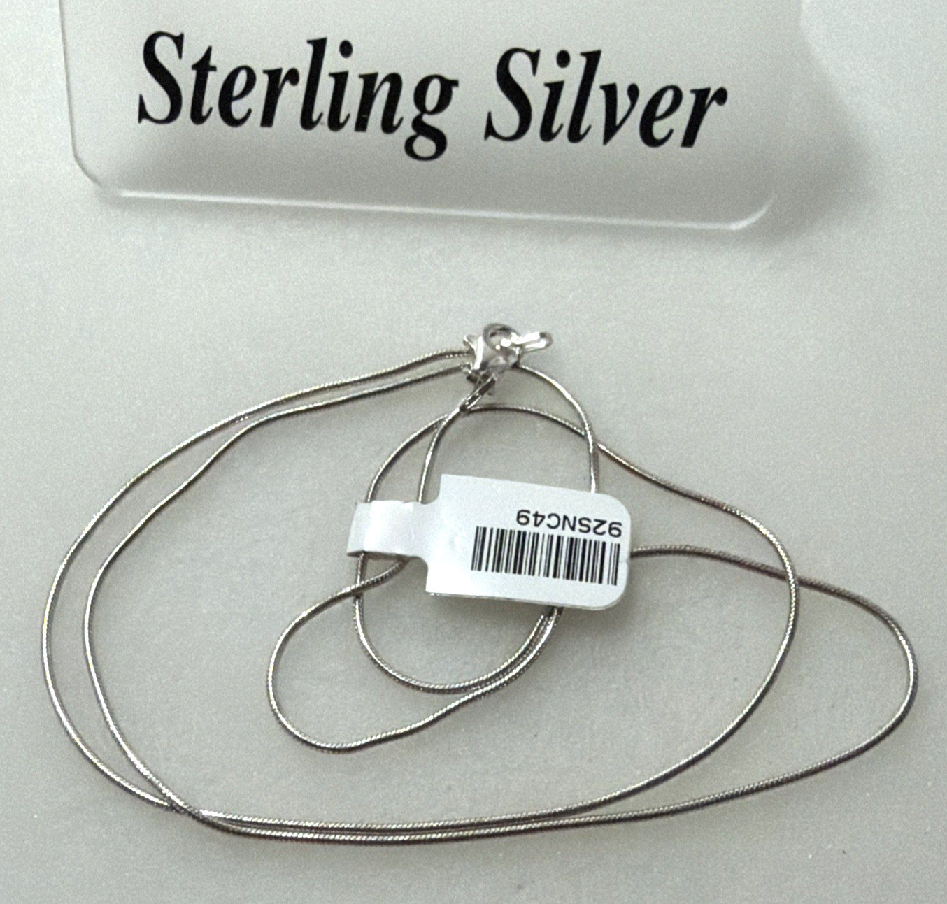 925 Sterling Silver Solid Snake Italy Chain 4.95grams 1.1mm 22” Necklace NWT