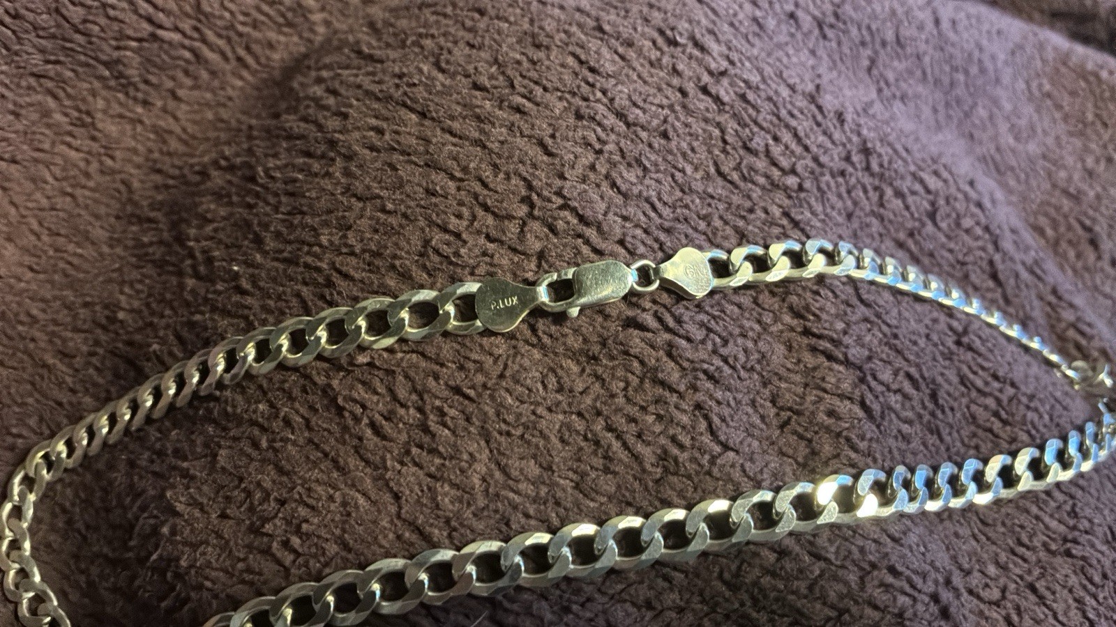 925 Italy 5.5mm Curb Link Chain 22 Inch Necklace Sterling Silver