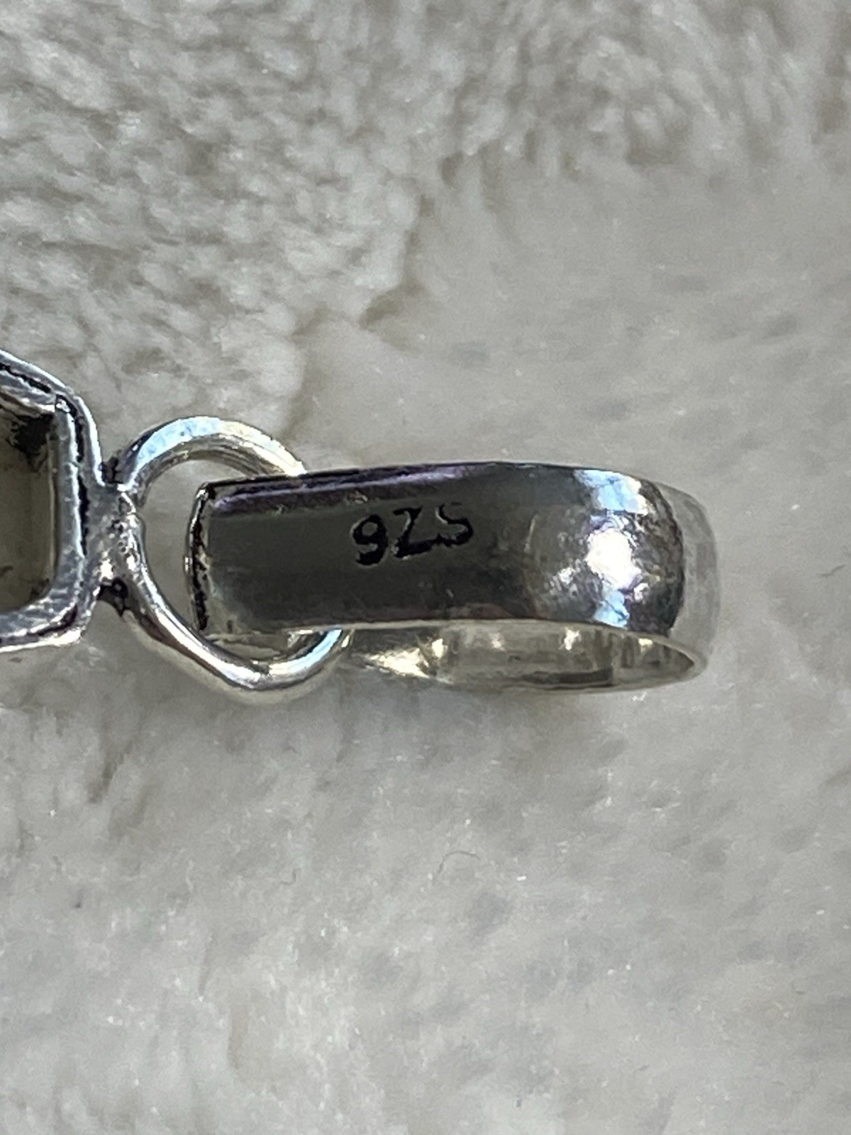 Zebra Jasper Pendant Black White Face Mask 2.75 inches Silver Marked 925