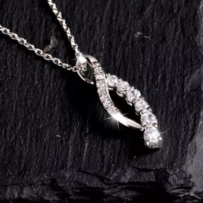 Natural Diamond 14K White Gold Pendant That Shows About Your Personality Louder