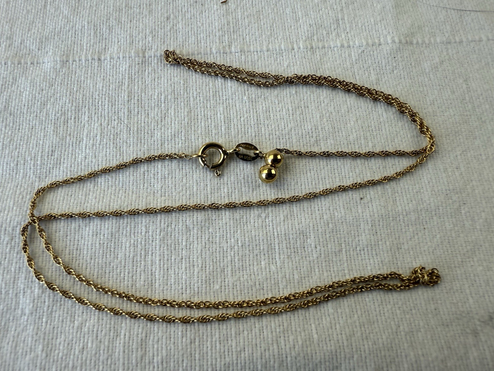 VINTAGE gold tone KA 1772 STERLING SILVER ITALY 19″ in. Necklace 925 Sterling