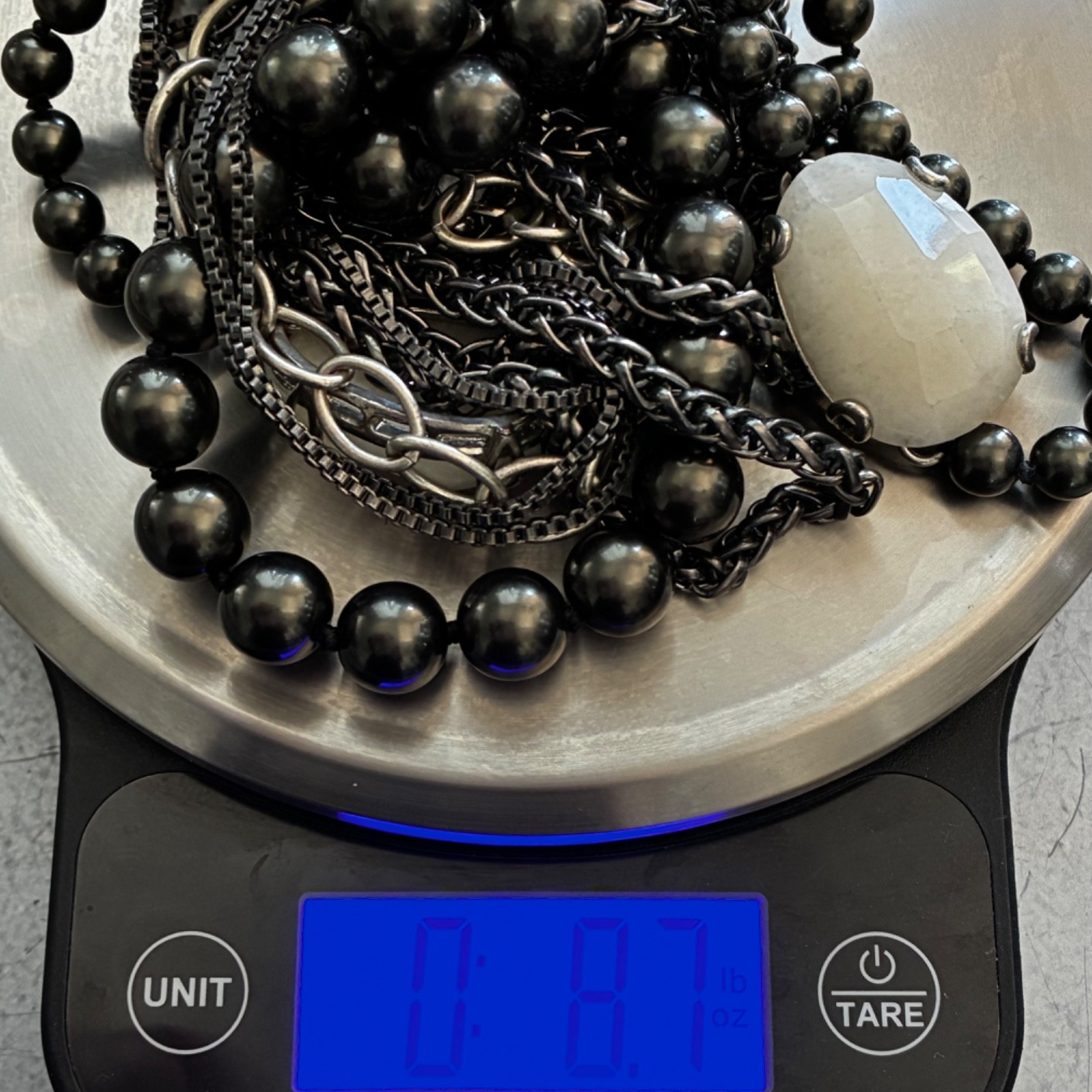 Black Pearl Statement Necklace