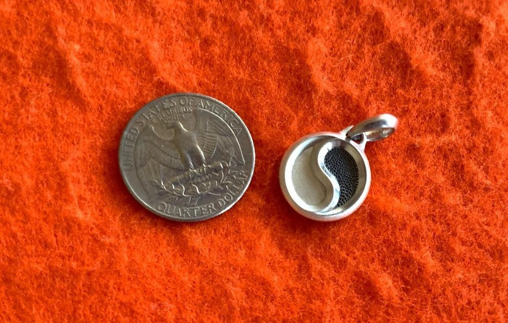 David Yurman Yin & Yang Amulet Enhancer Black Sterling Silver 925