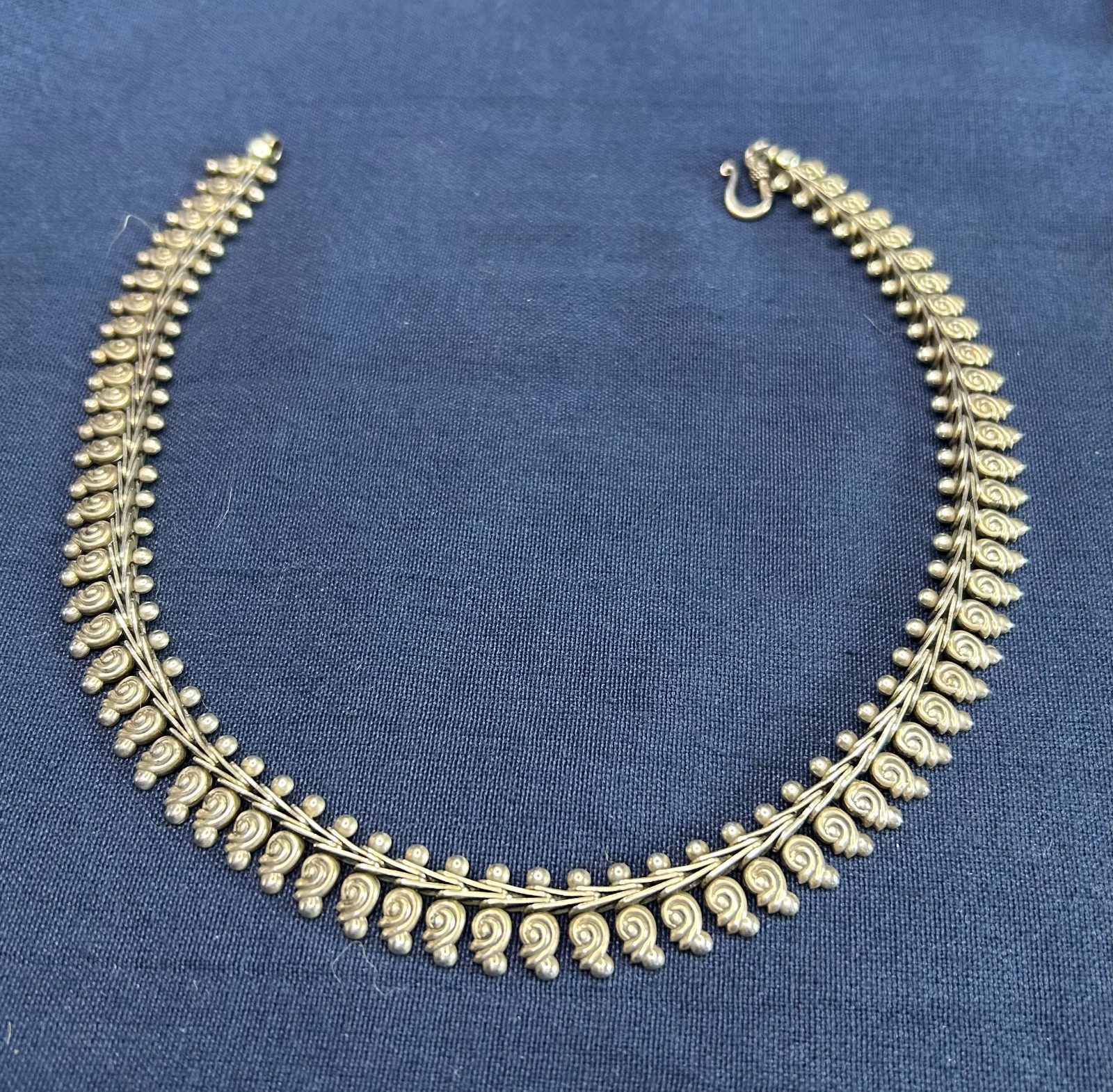 Necklace India, 925 Sterlinge Silver 15 inches, 1/2 Wide, Hook Clasp gift box
