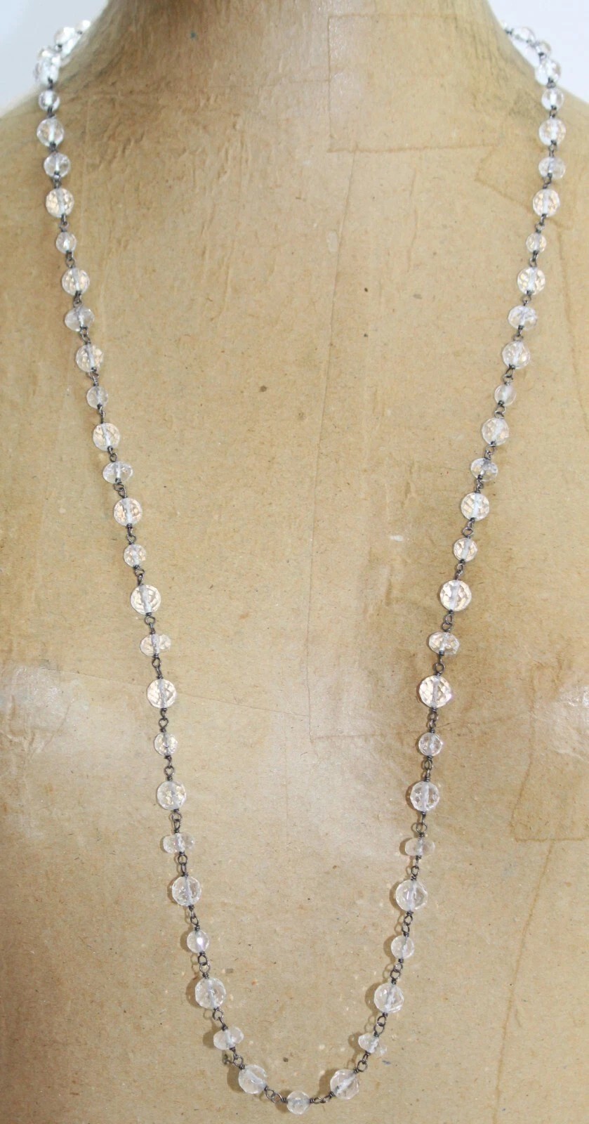 Retired Silpada N1503 Sterling Silver Glass Nugget Necklace Toggle Lariat Long