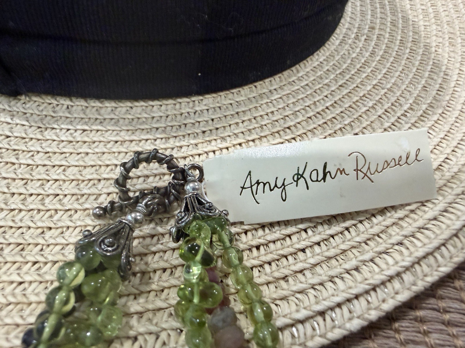Amy Kahn Russell SS Peridot & Watermelon Tourmaline Multi-Strand Necklace
