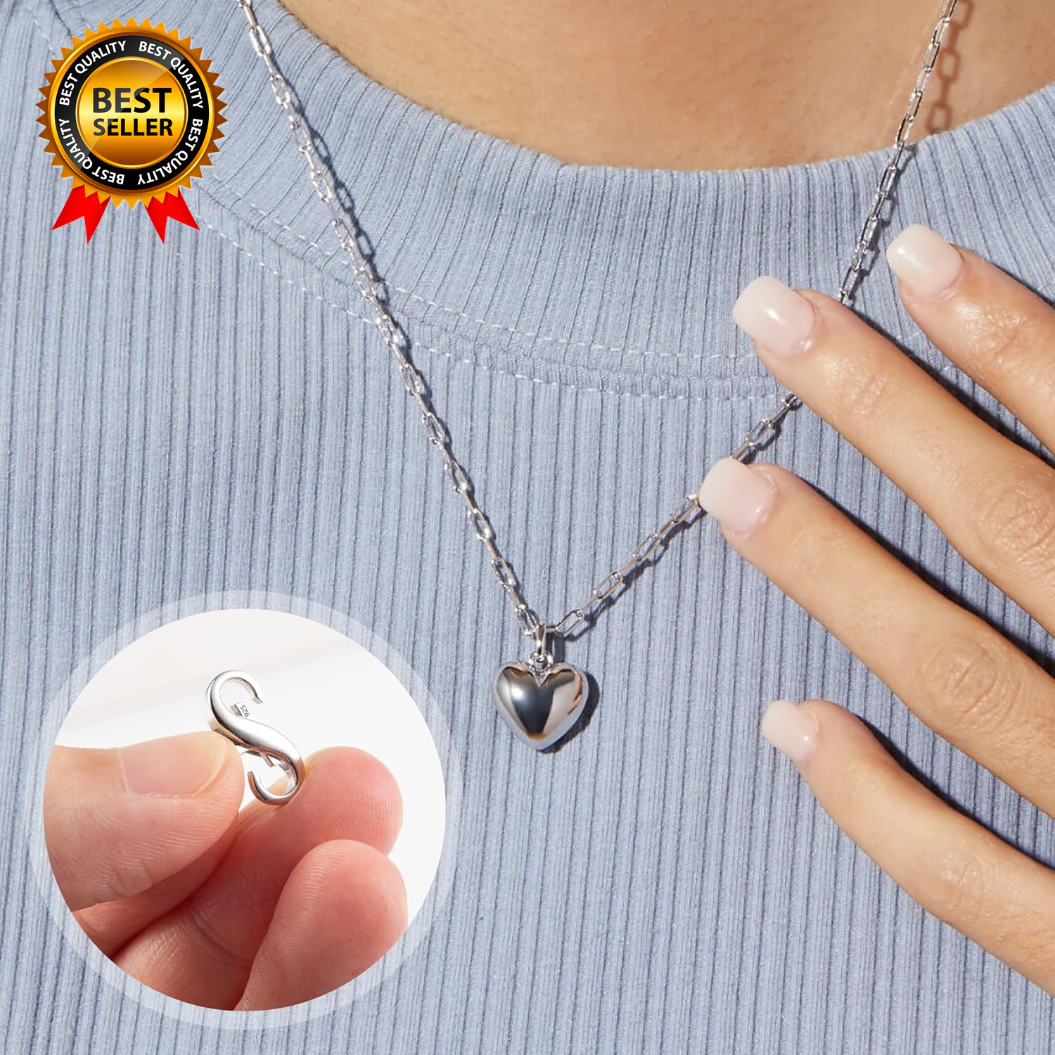 Lobster Clasp Necklace Bracelet Extender 925 Sterling Silver Necklace Connector