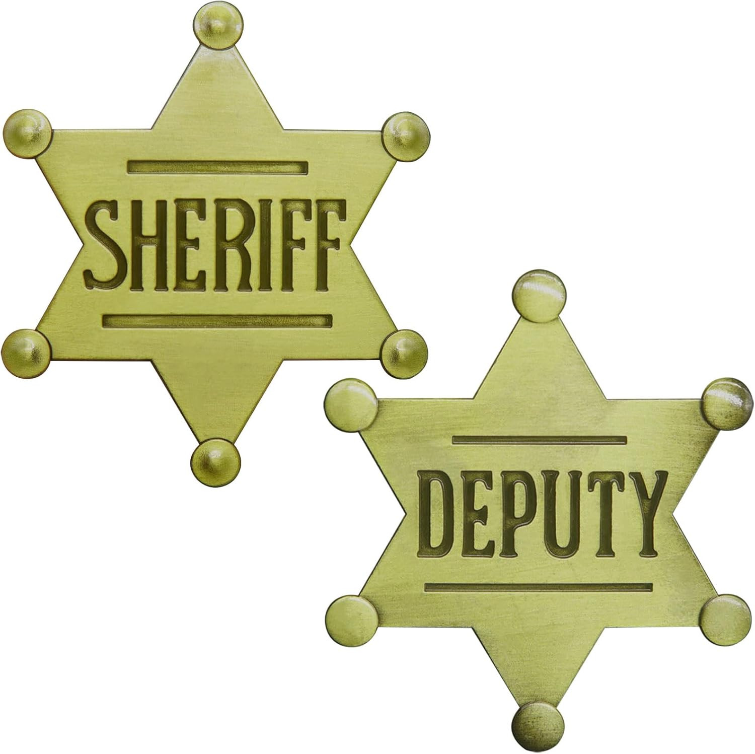 1 PCS Sheriff Badge and 1 PCS Deputy Sheriff Metal Brooch Badges Pin Western Cop