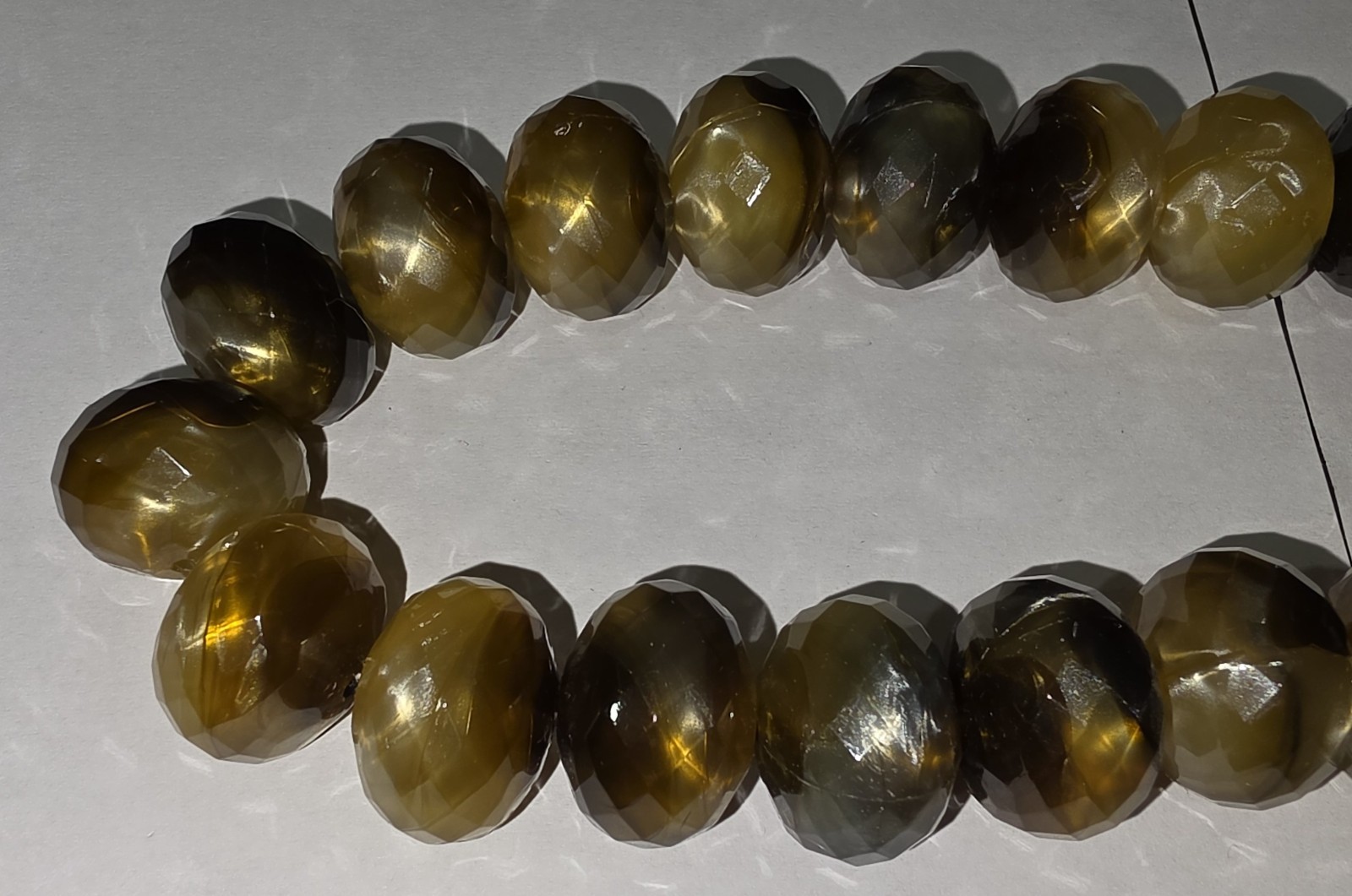 Tiger’s Eye Gemstone Round Beaded Necklace 30 inches FREE SHIPPING
