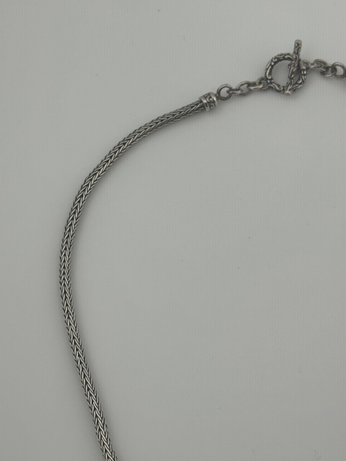 Sterling Silver Heart Necklace Toggle Clasp Signed ATI ID