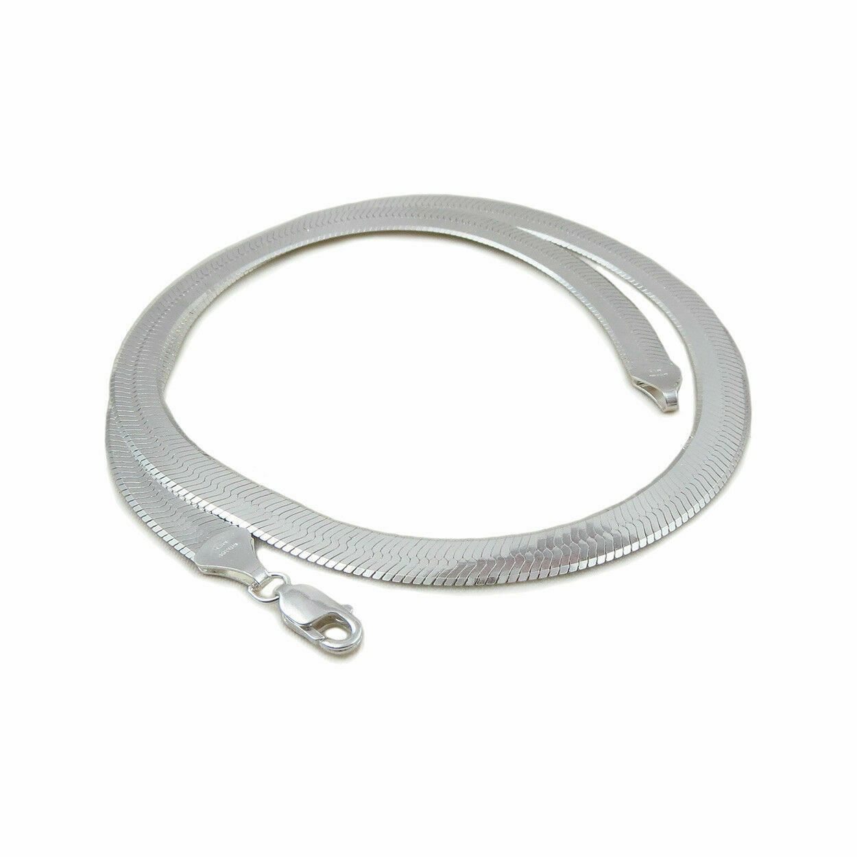 925 Sterling Silver 6mm Herringbone Necklace Bracelet Italian Chain – All Sizes