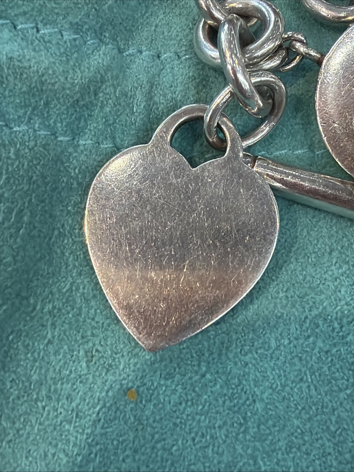 Authentic Tiffany & Co. Return to Tiffany Heart Tag Toggle Necklace 16” W/ Pouch