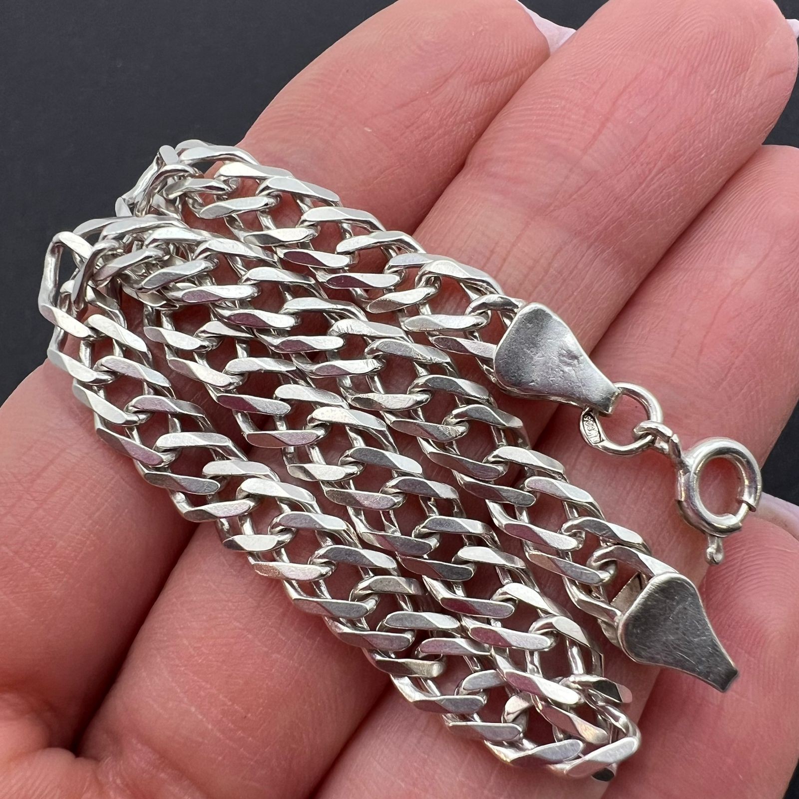 Elegant Vintage 925 Sterling Silver Chain Classic Solid ,Necklace Marked 8.1 gr