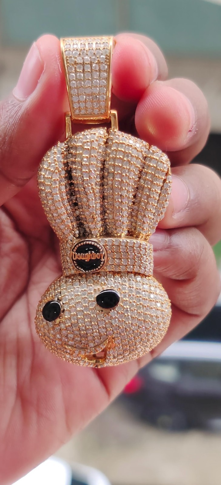 Iced Out Moissanite Bunny Pendant Hip Hop Men’s Streetwear Delicate Luxury Gift