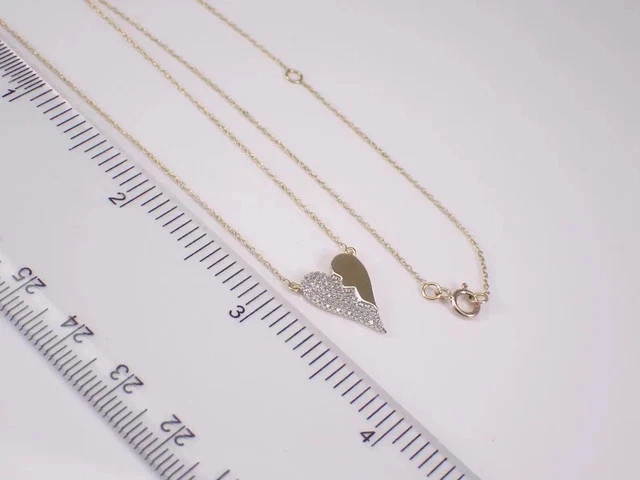 1.10Ct Round Lab Created Diamond Cluster Heart Pendant 14K Two Tone Gold Plated