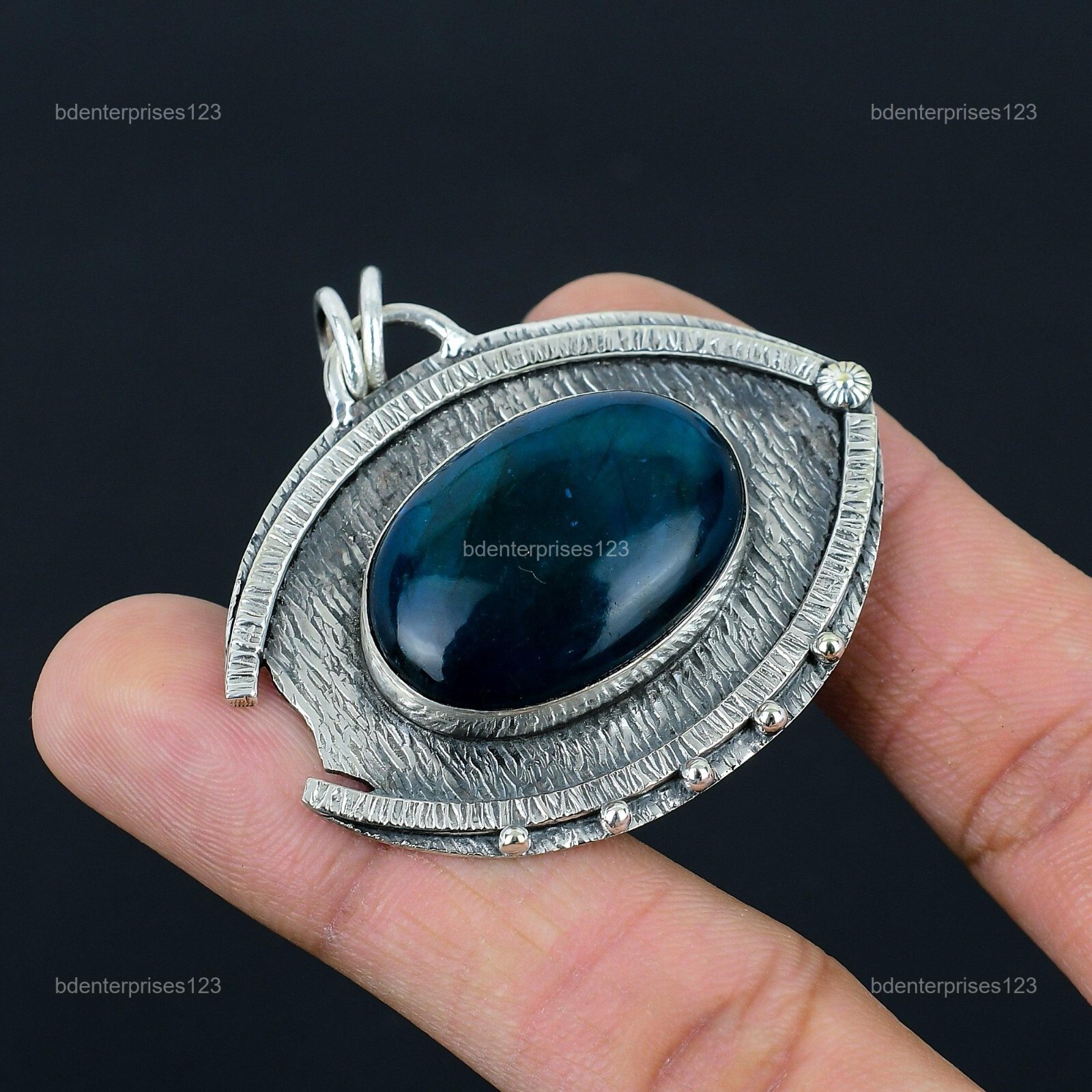 Neon Flash Labradorite Stone 925 Silver Birthday Anniversary New Pendant Jewelry