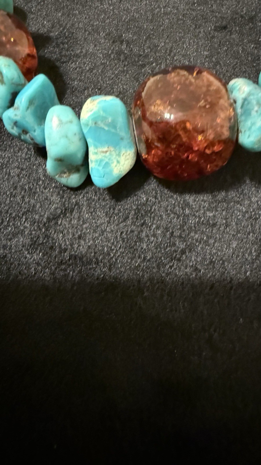 Jay King DTR Desert Rose Turquoise Nuggets Amber 22.5″ Necklace Signed Southwest