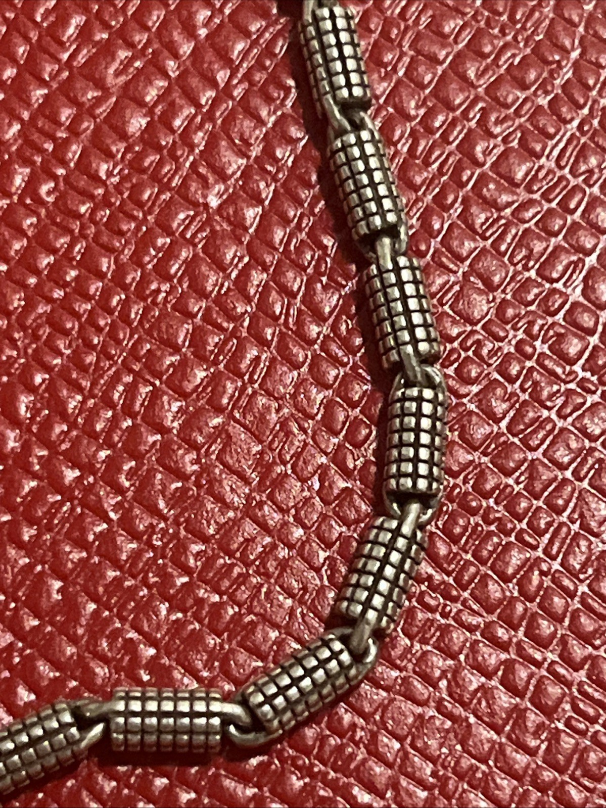 Very Rare DAVID YURMAN STERLING SILVER Pave Barrel CHAIN NECKLACE 24 Inch