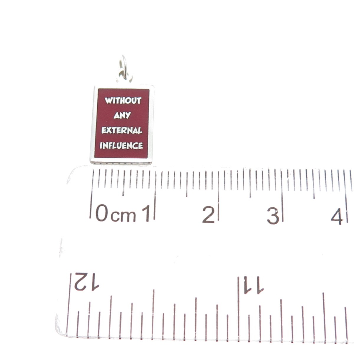 925 Sterling Red Enamel Without Any External Influence Minimalist Charm Pendant