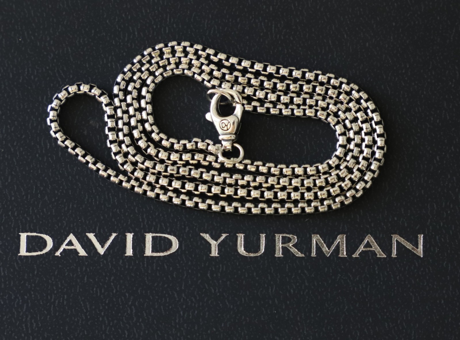 Men’s David Yurman Sterling Silver 2.7mm Box Chain with Lobster Clasp