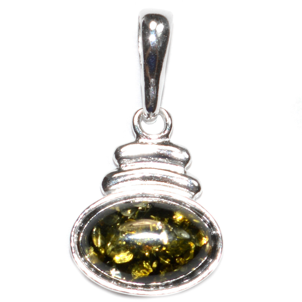 1.6g Authentic Baltic Amber 925 Sterling Silver Pendant Jewelry N-A1889