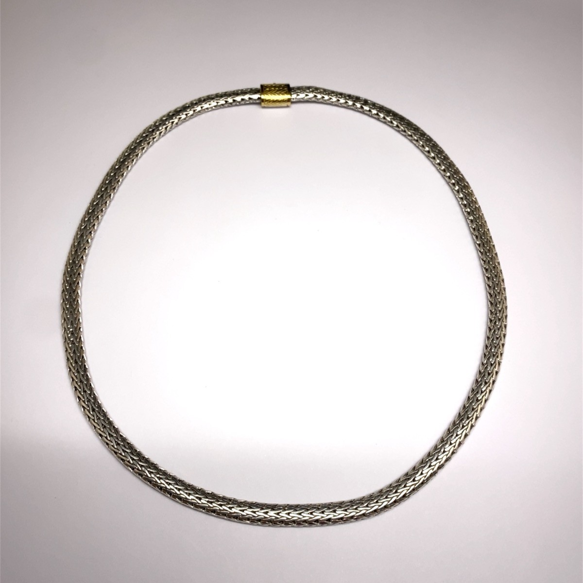 John Hardy Sterling Silver Classic Wheat Chain Necklace (DG7116672)