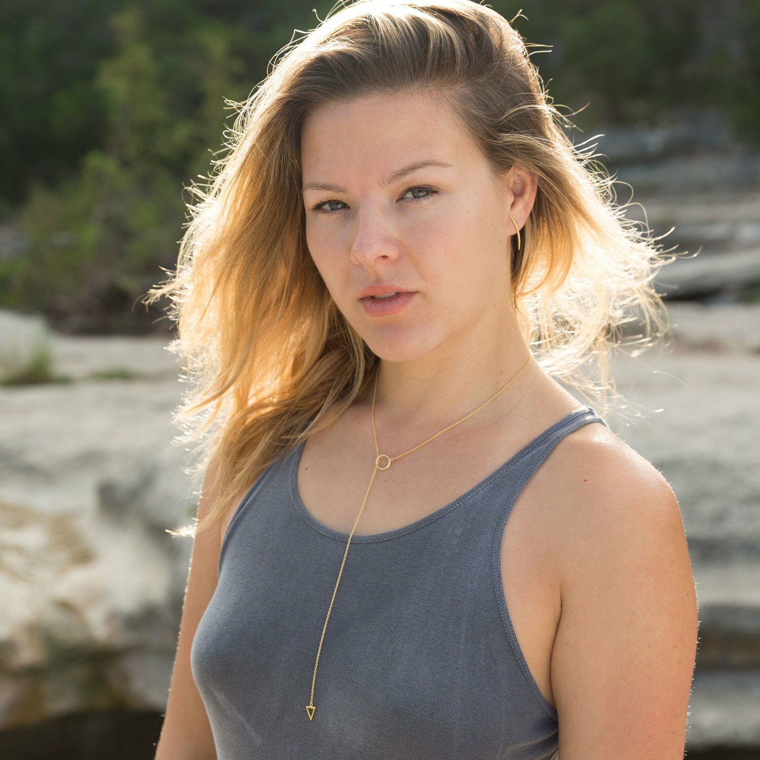 Sterling Silver 24″ Gold-plated Multishape Lariat Necklace