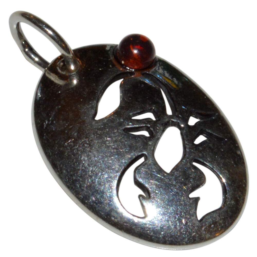 1.65g Horoscope – Scorpio Authentic Baltic Amber 925 Silver Pendant N-A741