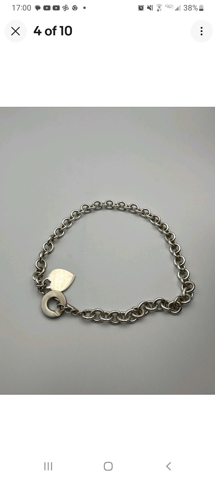 Tiffany & Co. Return to Tiffany Heart Tag Toggle Necklace 16 in .925 Silver