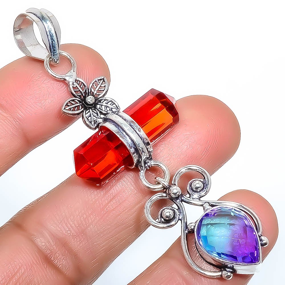 Tourmaline Silver Pendant 925 Sterling Silver October Birthstone Gift for Her