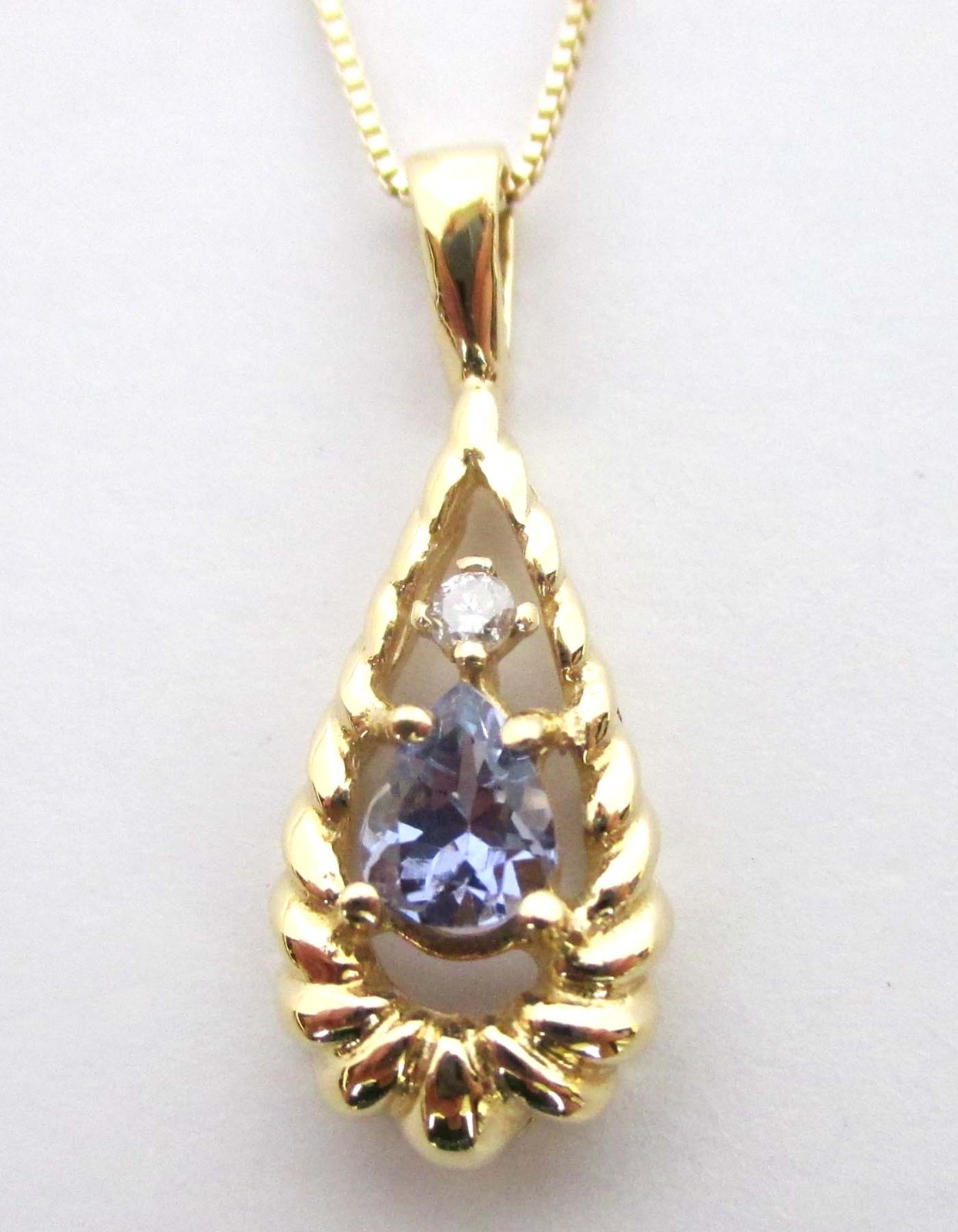 14K Tanzanite and Diamond Pendant