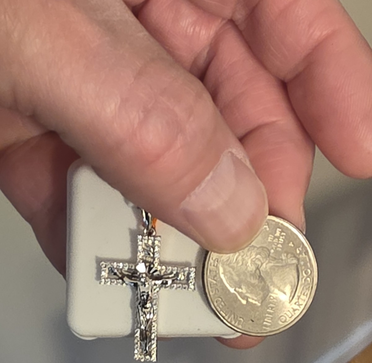 Moissanite Cross Pendant 925 Sterling Silver 1.00ctw Silver Religious