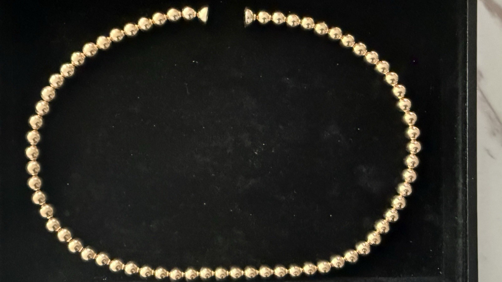 ITALIAN 🇮🇹 925 STERLING SILVER 14k Rose Gold Plated BEADS NECKLACE 20” Long