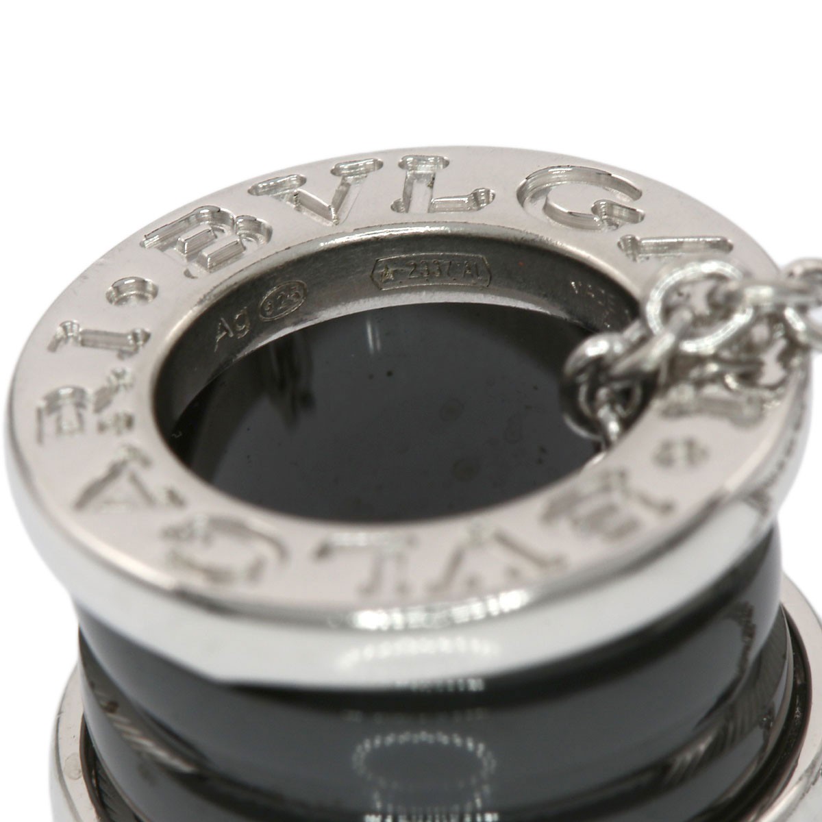 BVLGARI B.zero1 Save the Children Necklace Silver Ceramic Ladies [Used]