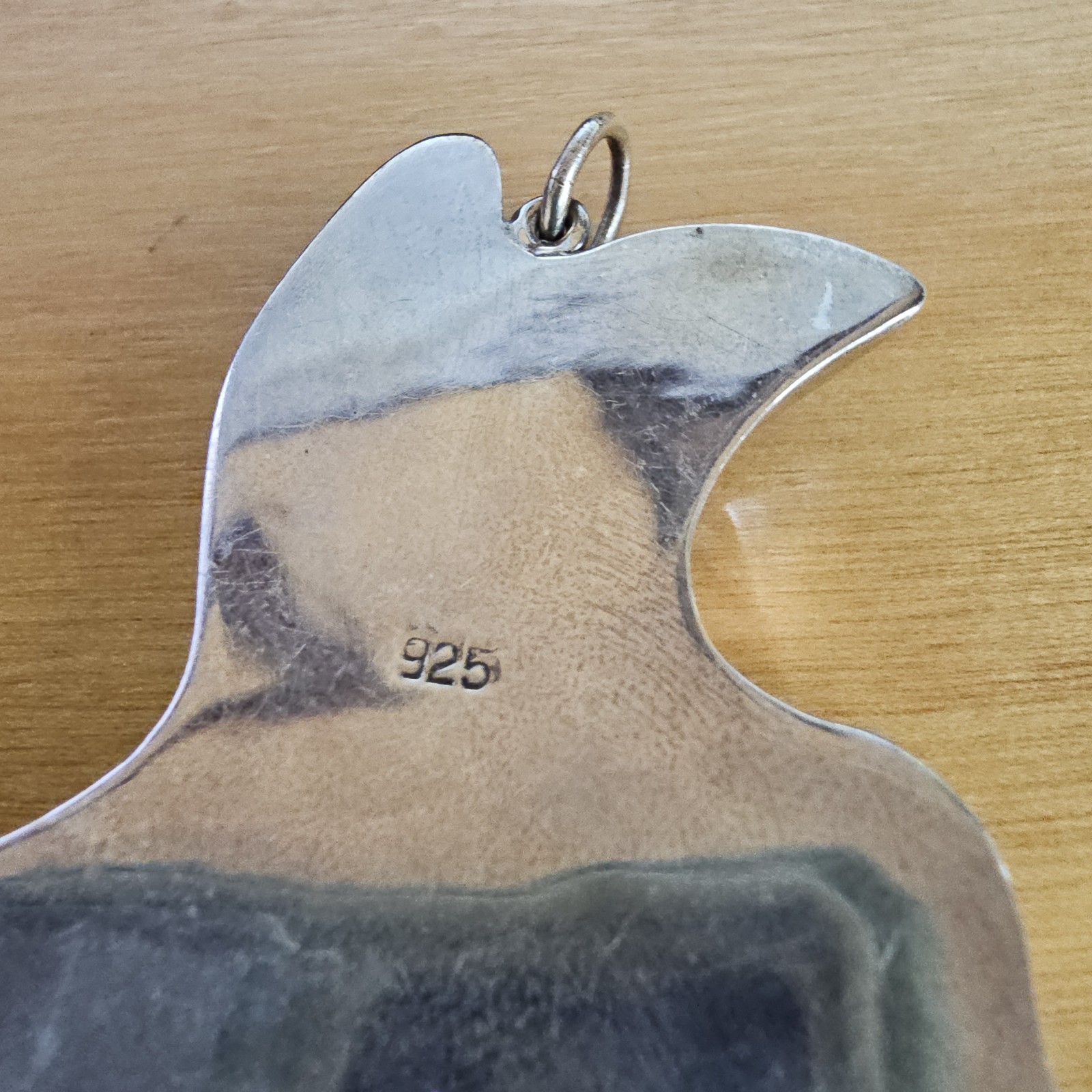 925 Sterling Silver Bird Pendant. 2×2 In. Marked 925 On Back. May Be Hollow?
