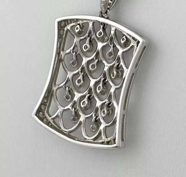 1.50Ct Lab Created Diamond Round Cut Charm Women’s Pendant 14K White Gold Plated