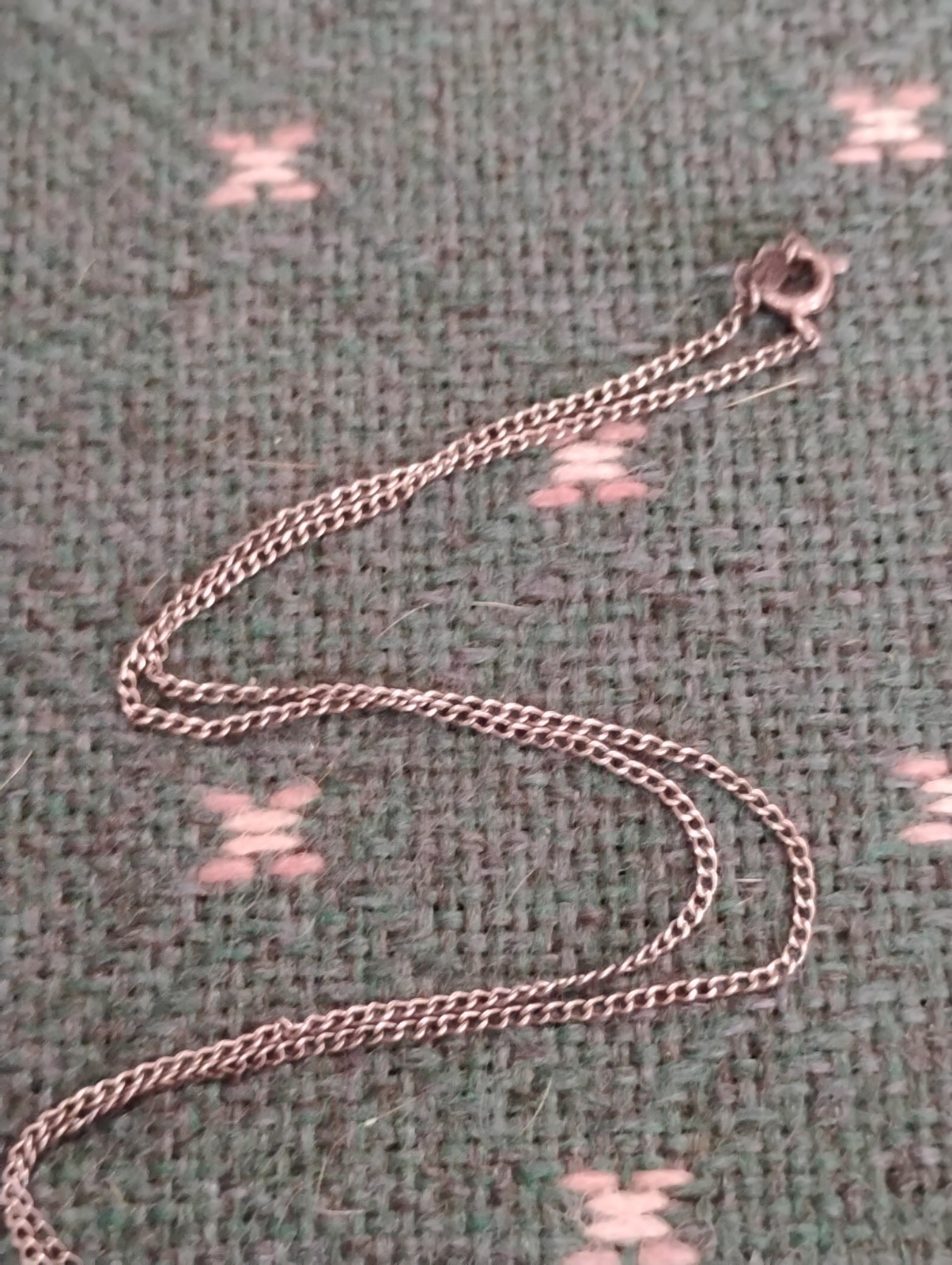 Sterling Silver Chain Link Necklace 18in CACO Sterling Stamped On Clasp Unique