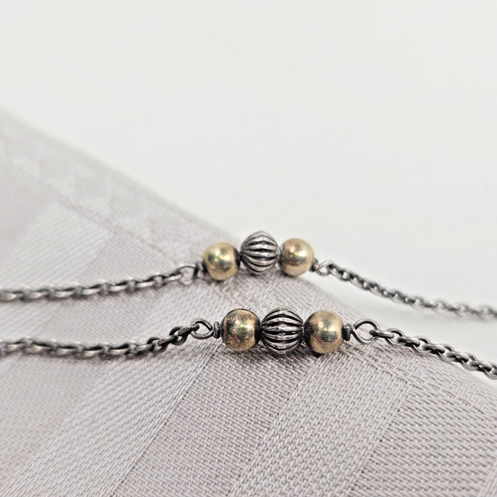 Vintage FBM Friedrich Binder 835 Silver Modernist Long Necklace Mönsheim German