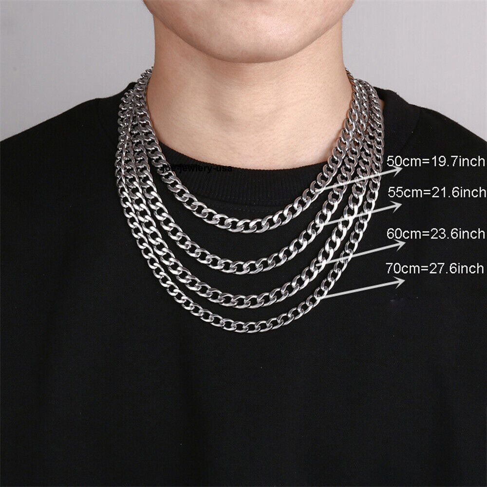 Real 999 Fine Silver Necklace 3.0mm Box Link Women Men Necklace 19.7-27.5inch L